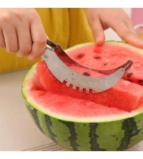 Watermelon Knife & Fruit Server Tongs Stainless Steel Watermelon Slicer